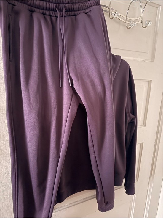 Pants - Plum Purple Jogger Sweatpants - Drawstring Waist